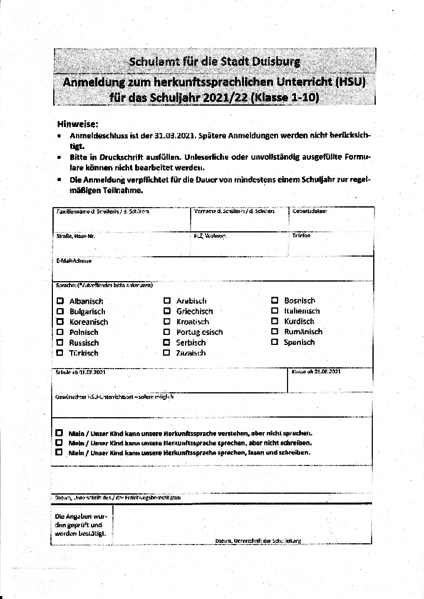 HSU-Antrag